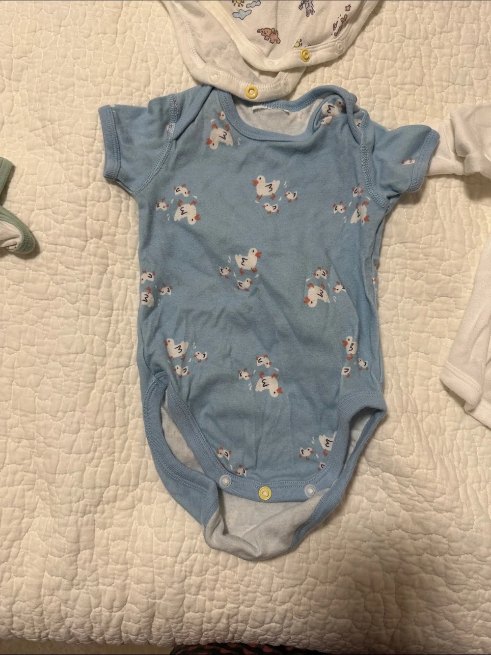 Uniqlo Mixed Color Kids One-Piece Bodysuits - Soft Cotton Wrap Style (4 Pack)